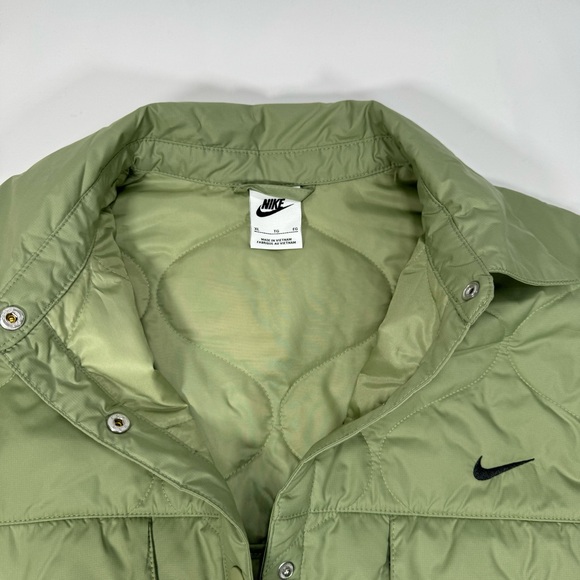 NWOT New Nike Sportswear Essential Women's Quilted Trench XL Coat Jacket Button - Picture 7 of 7